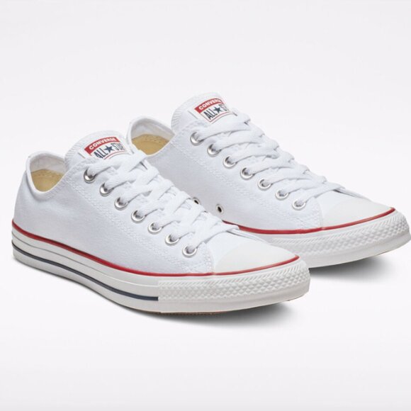 CONVERSE All Star White Low Top Sneakers Chuck Taylor Shoes SZ W9.5 -M7.5 - Picture 2 of 15